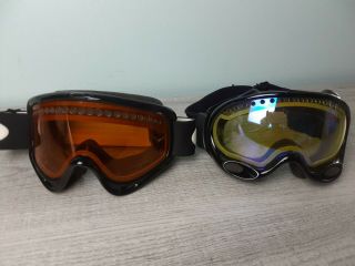 Vtg Oakley O Frame Goggles Black W/amber Lens Snow Ski Snowboarding,  A Frames