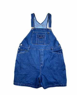 Vintage La Blues Denim Overalls Shorts Size 22w