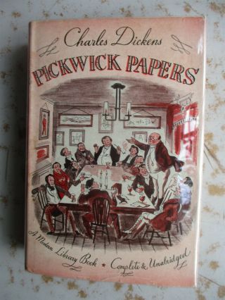 Modern Library Hc,  Dust Jacket - Pickwick Papers By Dickens,  Ca.  1958