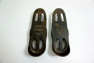 Vintage York Health Shoe Vintage Cast Iron Foot Weights Black Unpainted