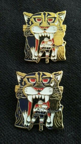 Florida Panthers Pins (2 Vintage Nhl Pins 1995)