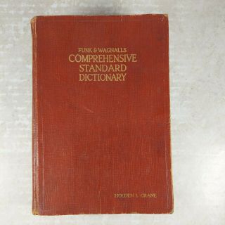 Funk And Wagnalls 1933,  Comprehensive Standard Dictionary
