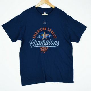 2017 Houston Astros American League World Series Champions Large T Shirt