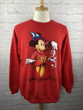 Vtg Mickey Mouse Fantasia 25th Anniversary Walt Disney World Sweatshirt Size 2xl