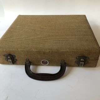 Vintage Golde Slide Photography Storage Case With Handle Small Suitcase Decor