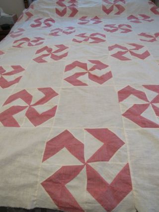 Vintage 1940’s Hand Stitched Patchwork Quilt Top Unfinished 64 " X 73½ "