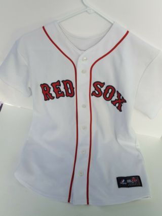 Boston Red Sox Dustin Pedroia 15 Majestic Jersey,  Youth Large,  Womens Small