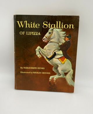 White Stallion Of Lipizza By Marquerite Henry 1964 1st Printing Hardcover Horses