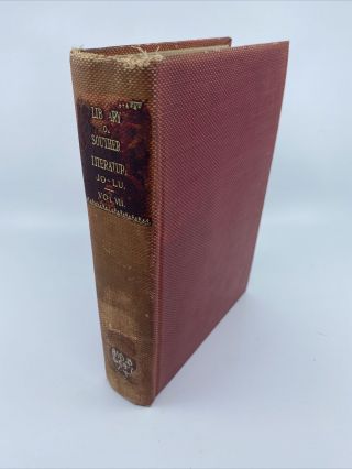 1909 Library Of Southern Literature Vol Vii Johnston Lucas