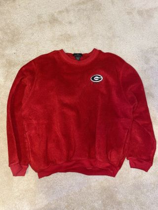 University Of Georgia Sweatshirt Large With Side Pockets