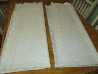 Vintage Lace Curtain 2 Panels 58 W X 84 L Off White Cream Color Floral