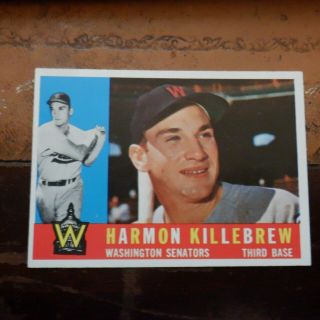 Vintage Baseball Card 1960 Topps Harmon Killebrew 210 (hof) Nm