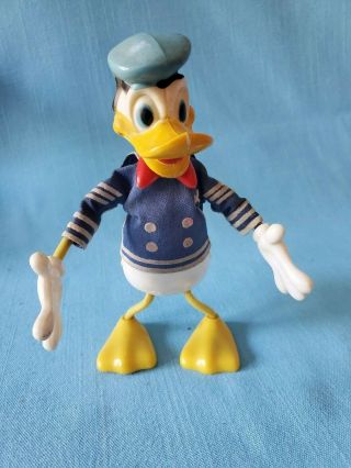 Donald Duck Bendable Figure - Marx - Walt Disney Vintage 1960s 5 1/2 "