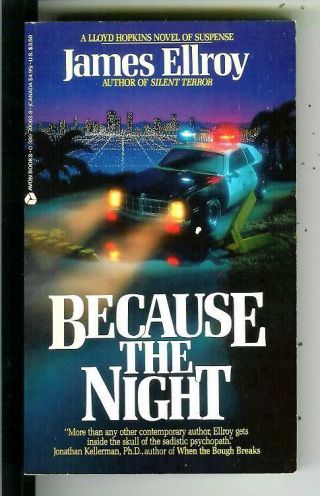 Because The Night By James Ellroy,  Avon 70063 Crime Noir Pulp Vintage Pb