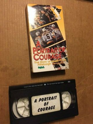 Rare Hockey Vhs - Pittsburgh Penguins - " Portrait Of Courage " (1992 - 93 Season)