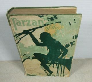 " Tarzan Of The Apes " Edgar Rice Burroughs 1914 A.  L.  Burt Co.  Hc W/ D.  J.