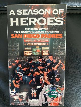 San Diego Padres 1998 Nl Baseball Champs A Season Of Heroes Vhs Tape