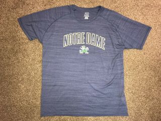 Notre Dame University Fighting Irish Football Mens Proedge Blue T Shirt Size Xl