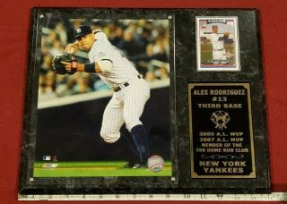 Alex Rodriguez Plaque With Card & Photo York Yankees 12 " X 15 "