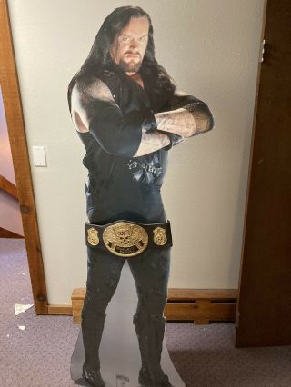 Vintage Undertaker Collectible Life Size Cardboard Cutout 1998 Wwf With Sound
