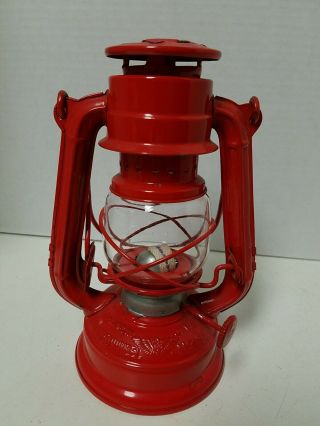 Vintage Winged Wheel No.  350 Red Lantern With Clear Globe 7 1/4 " Mij