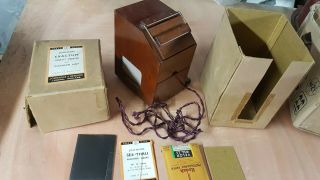 Vintage Photography 40 / 50s Johnson Exactum Contact Printer Dark Room Lamp,  Box