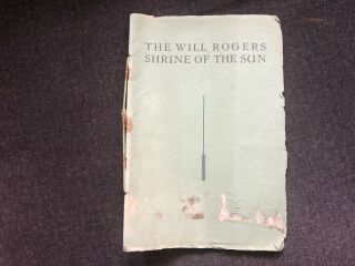 Vintage Will Rogers Shrine Of The Sun Book 1937 Randall Davey Frescoes History