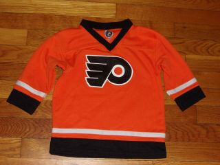 Nhl Philadelphia Flyers Long Sleeve Hockey Jersey Boys Toddler 4t