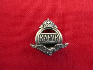 Vintage Ww2 Raf Silver Volunteer Reserve Lapel Badge No 9549