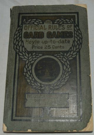 The Official Rules Of Card Games - Hoyle Up - To - Date 1912 Sixteenth Edition