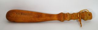 Vintage Wood Carved Fish Bonker Club Made In Canada