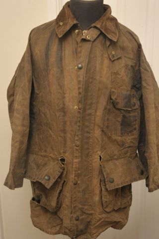 Vintage Barbour Solway Zipper Wax Cotton Coat / Jacket Green 42 " / 107 Cm