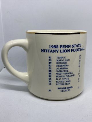 1982 Penn State University Football National Championship Coffee Mug NCAA 2
