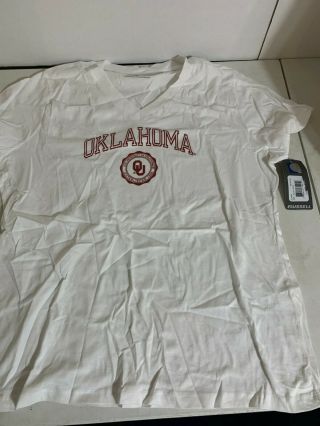 Ou University Of Oklahoma Sooners White T - Shirt Womens Xl