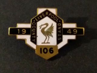 Vintage Horse Racing Badge - Liverpool County Stand 1949 Aintree Grand National