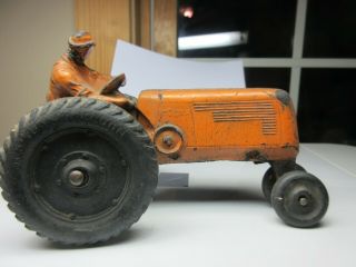 Rare Vintage Auburn 6 Inch Oliver Row Crop Tractor With Driver