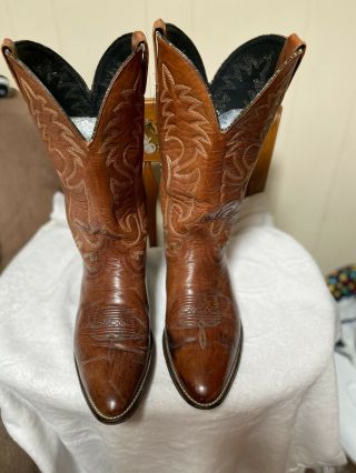 Laredo Usa Made Vintage Cowboy Boots Brown Size 13d Mens