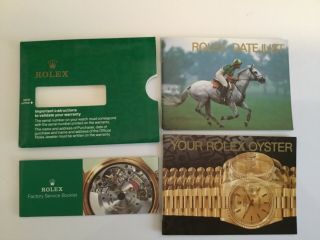 Rolex Datejust Vintage Booklet Set With Tags 100 Authentic Rare