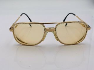 Vintage Luxottica Ricardo Gold Metal Aviator Sunglasses Italy Frames Only