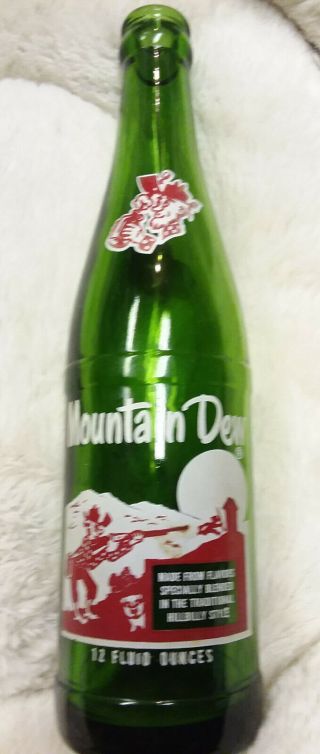 1965 Rare 12 Oz Vintage Mountain Dew Hillbilly Bottle Rare