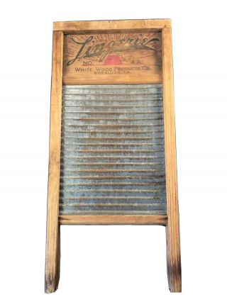 Vintage Lingerie Wash Board No.  4 White Wood Products Co.  V