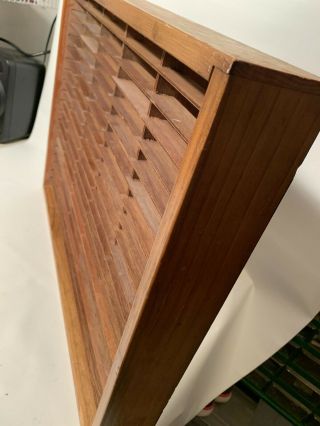 Vintage Napa Valley Wooden Cassette Wall Mountable Case - fits 100 tapes 2