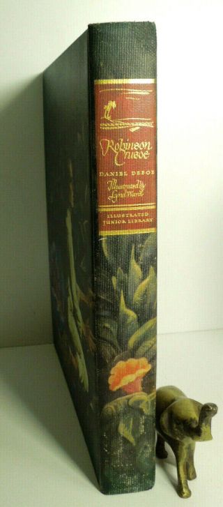 1946 Daniel Defoe Robinson Crusoe Jr Library Hardcover Illustrated By Lynd Ward