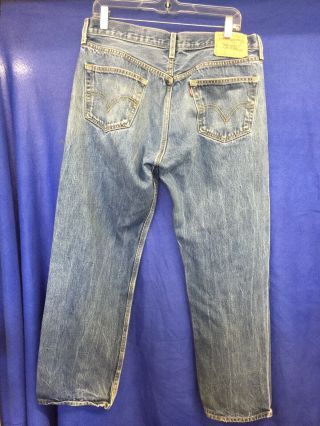 Vintage 1990’s Levis 501XX Blue Jeans Tag 36X31 Indigo Denim USA - Measures 34X28 2