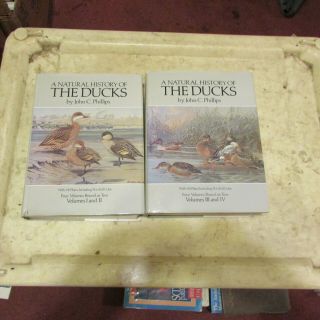 A Natural History Of The Ducks By John C.  Phillips,  Volumes 1 & Ii,  Iii,  Iv,  Hbdj