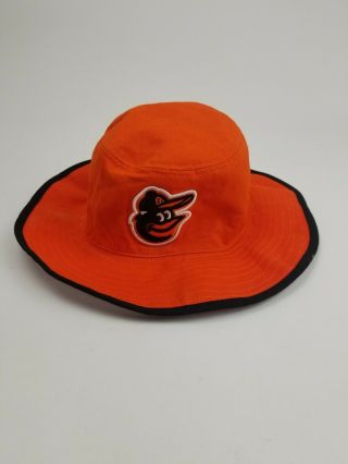 2018 Baltimore Orioles Reversible Orange White Floppy Bucket Hat Sga Miller Lite