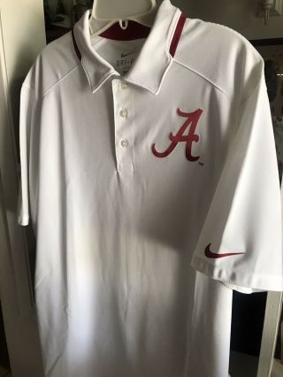 Ncaa Alabama Crimson Tide Nike Polo Shirt M White