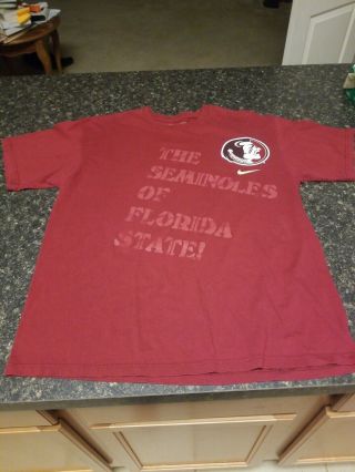 Nike Florida State Fsu Seminoles Noles T - Shirt Men 