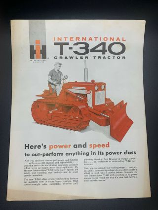 Vintage 1950’s International Harvester Crawler Tractor Sales Brochure