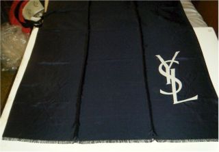Vintage Yves Saint Laurent (ysl) Large Silk Scarf Oversize 70”x35”